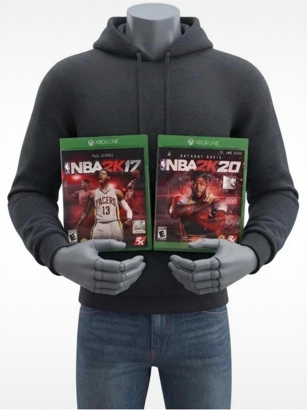 Xbox One NBA 2K17 & NBA 2K20 Game Bundle - Green Cases